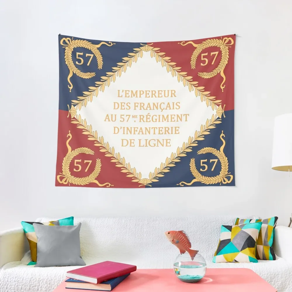 

Napoleonic French drapeaux of the 57me D'infanterie de Ligne Tapestry For Bedroom Home Decorations Tapestry