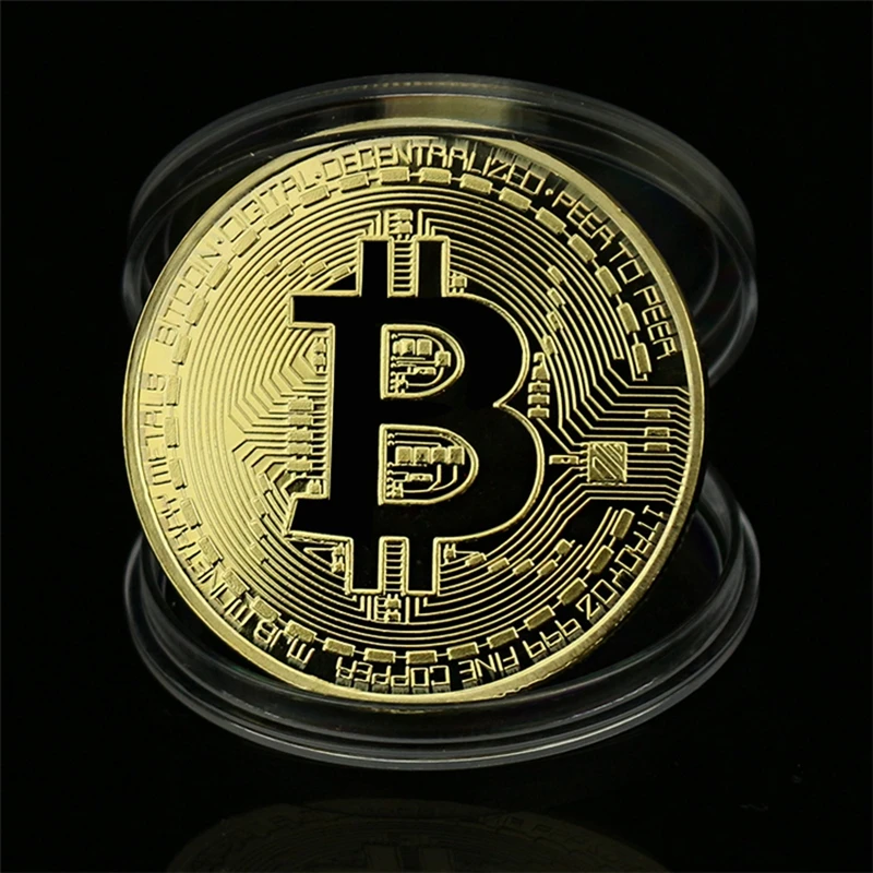 

Creative 5pc with Box Gold-plated Collectibles Great Gifts Physical Bitcoin Coins Souvenir Art Physical Commemorative Coins