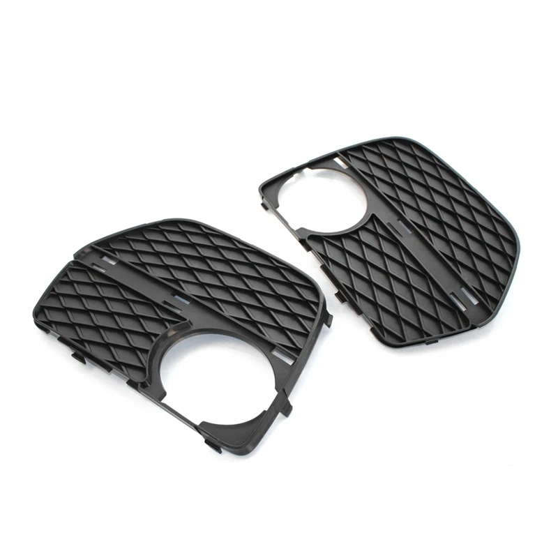 

2 PCS 51117312605 51117312606 Fog Lamp Frame Lower Grille Front Bar Fog Lamp Grille Black ABS Car For BMW X6 E71 2012-2014