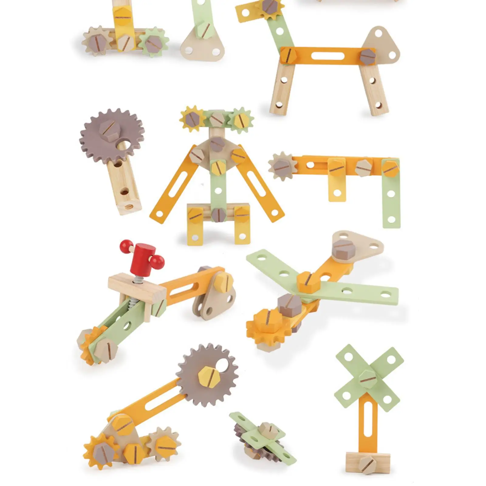 어린이 공구 벤치 몬테소리 장난감, 소근육 발달 DIY 나사 및 너트 조립 장난감 (3, 4, 5세 어린이 생일 선물)