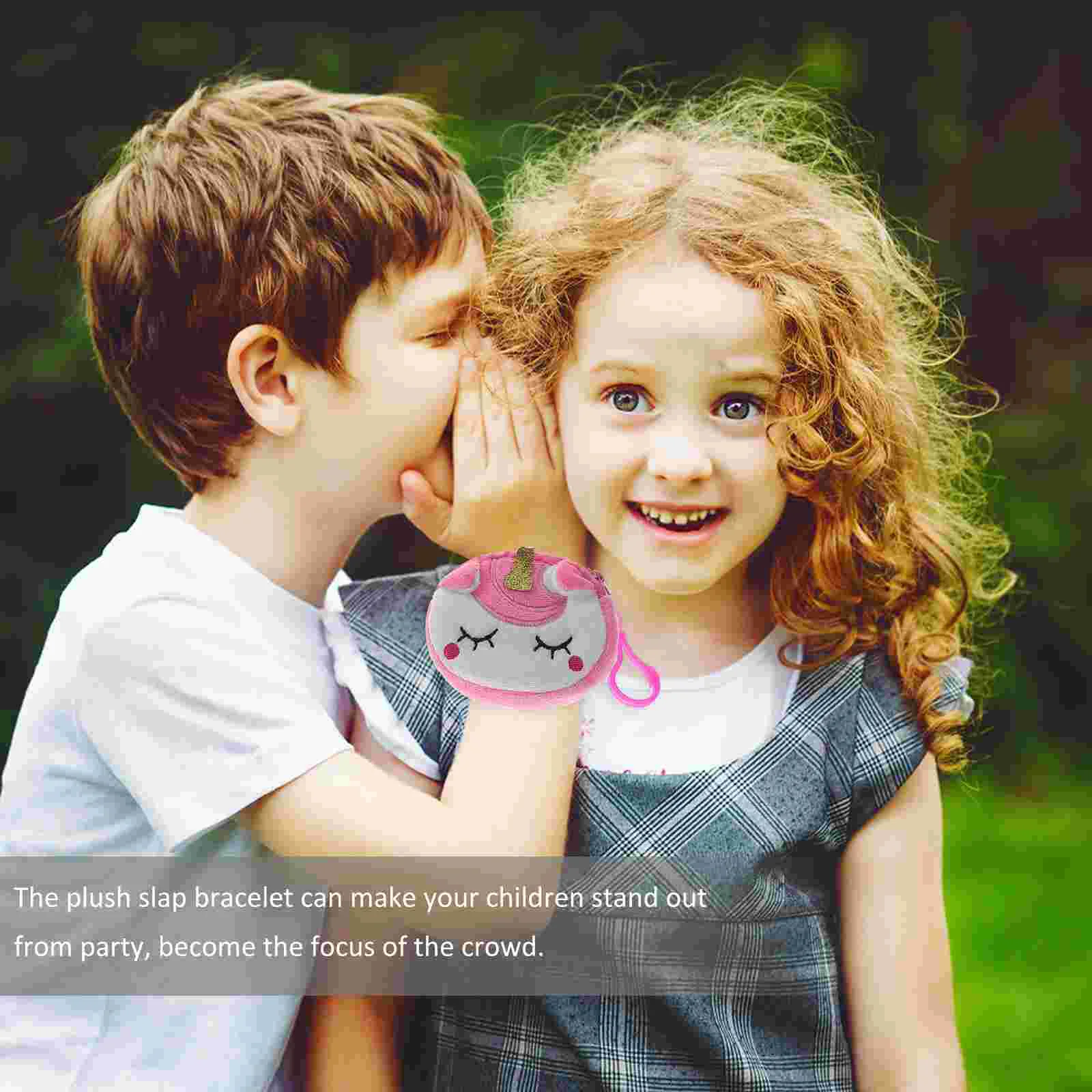 3 Pcs Coin Purse Slap Wristband Kids Bracelet Unicorn Shaped Bag Change Storage Bag Snap Bracelet Party Favors Holders