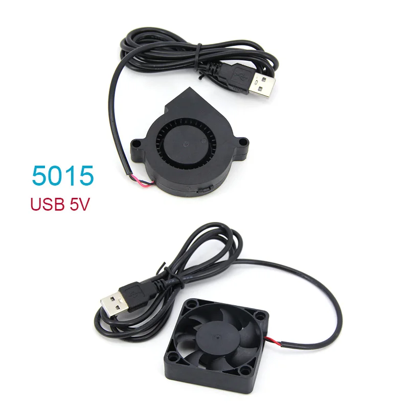 DC 5015 5V USB 5cm Blower Cooling Fan CPU Cooler 50MM Exhaust Fan For 3D Printer
