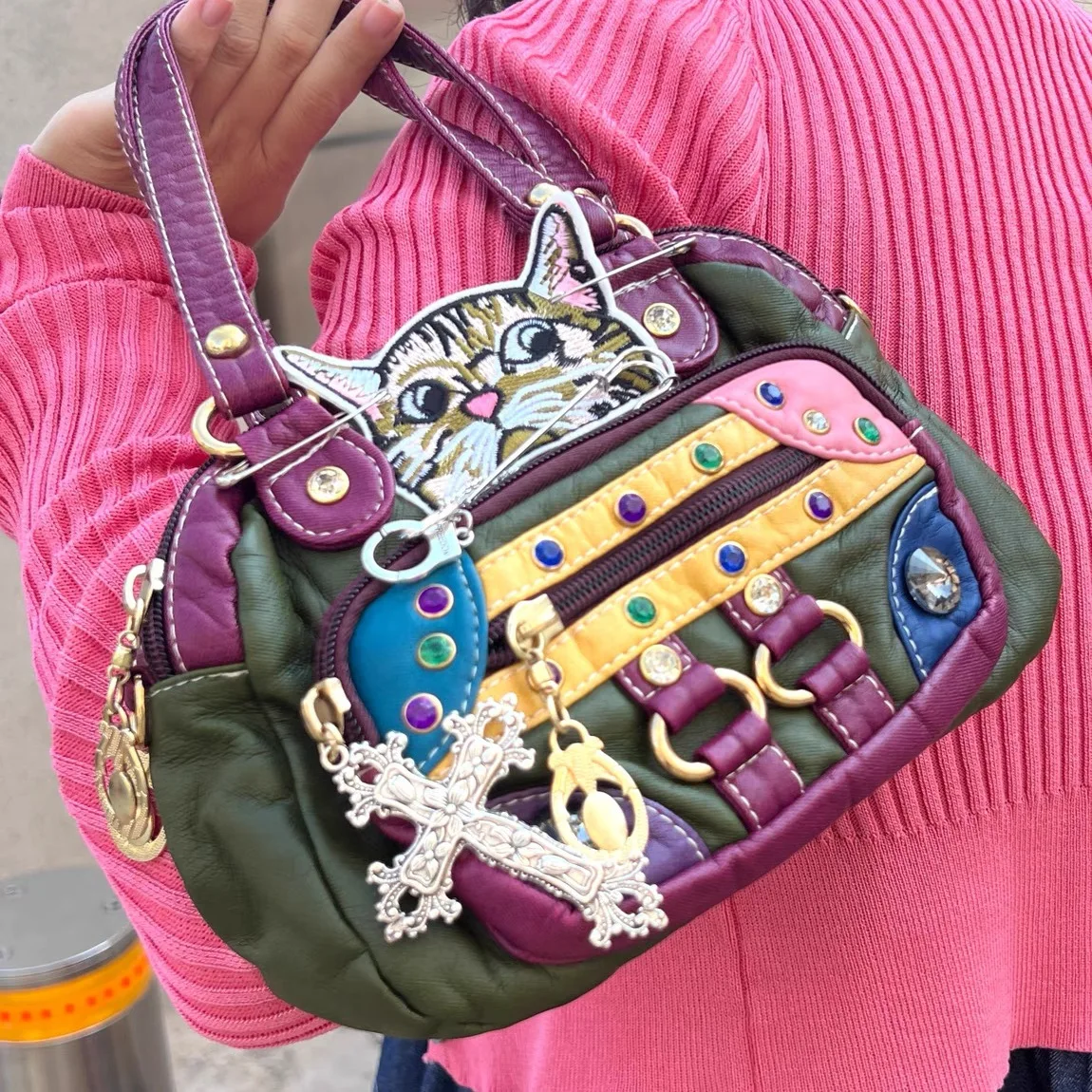 Women Tote Shoulder Crossbody Bag Retro Vintage Japanese Y2k Babes Style