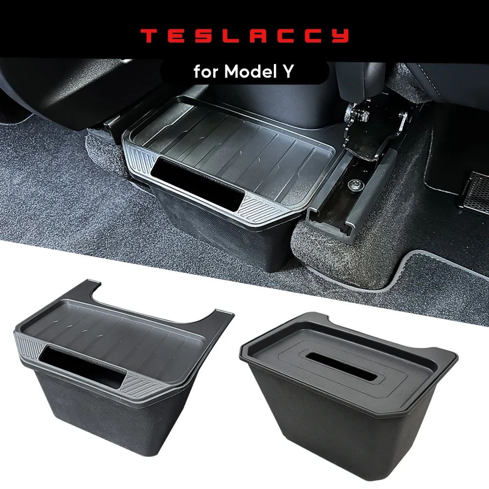 Für Tesla Modell Y Hinten Lagerung Box Mülleimer TPE Wasserdicht Unter der  Auto Sitz Weiche Silikagel Dekoration Innen zubehör - AliExpress