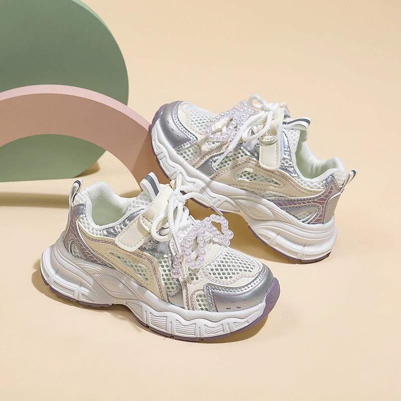 Girls Mesh Sneakers Autumn Walking Shoes