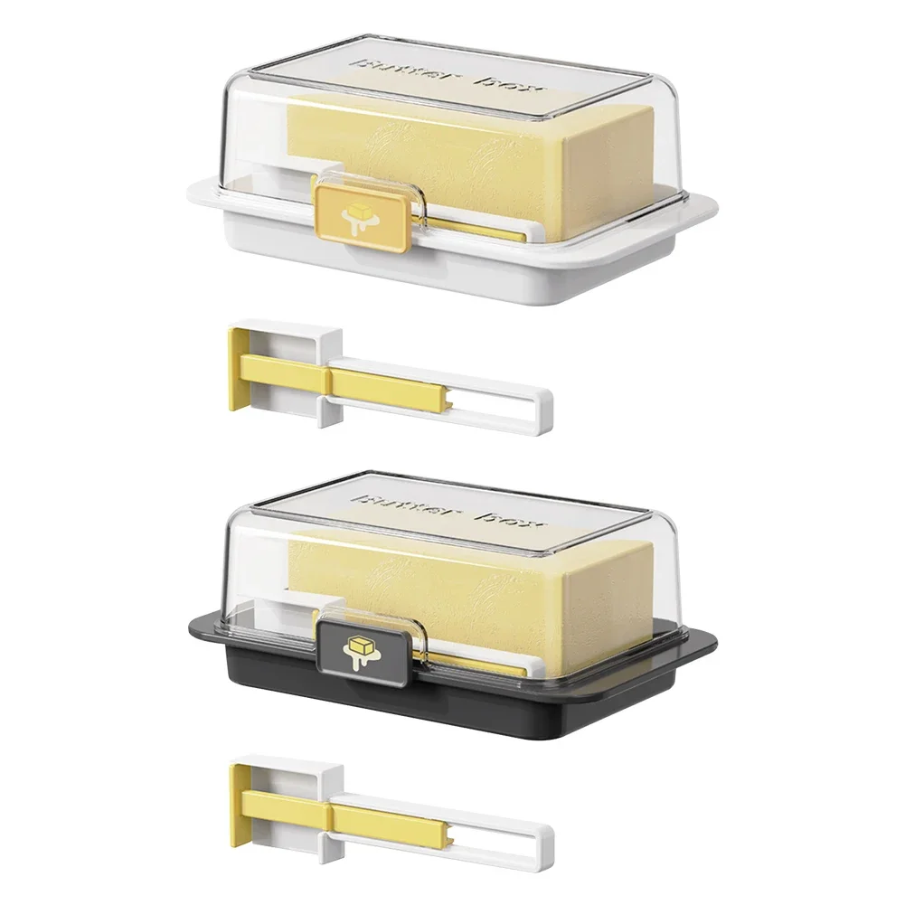 Butter Dish with Cover Countertop Butter Box for Home Cheese Storage Box Fresh-keeping with Cutter Slicer