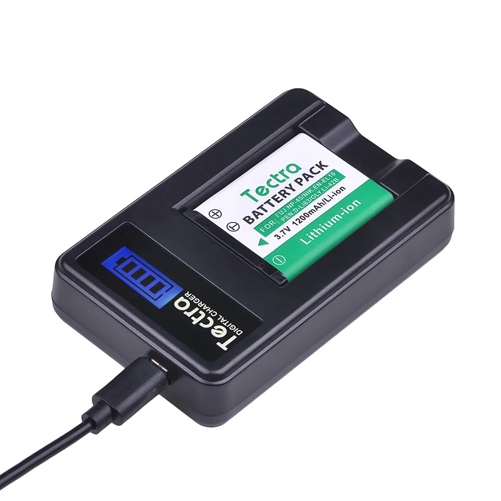 Coolpixバッテリー充電器,1200mah,EN-EL10,LCD,USB充電器,Nikon