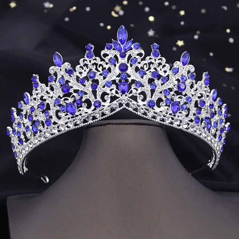 Corona diadema di cristallo per matrimonio con strass principessa