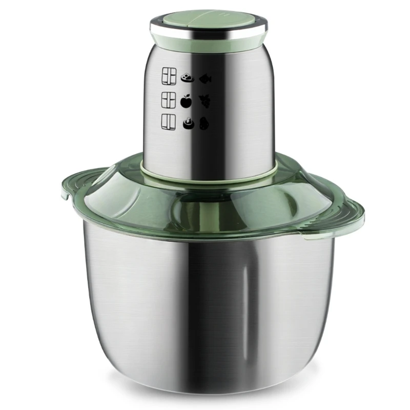 

5L Grinder Blender Kitchen Electric Processor Vegetable Chopper with Stainless Steel Bowl Easy to Clean
