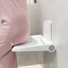 Toilet Barrier-free Bath Chair Light Luxury Wall-mounted Bathroom Seats Shower Chair Home Foldable Plastic Shoe Changing Stool 4