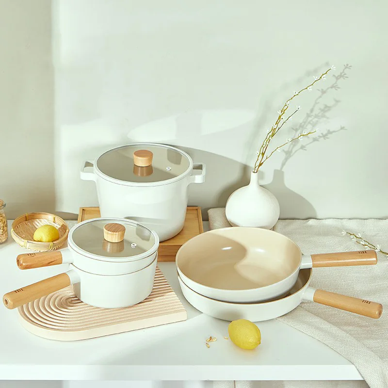 Juego de sartenes antiadherentes de cerámica coreana Neoflam, sartén antiadherente, cocina de inducción, estufa de Gas, juego de sartenes de cocina Universal - 100 cosas bonitas para la casa