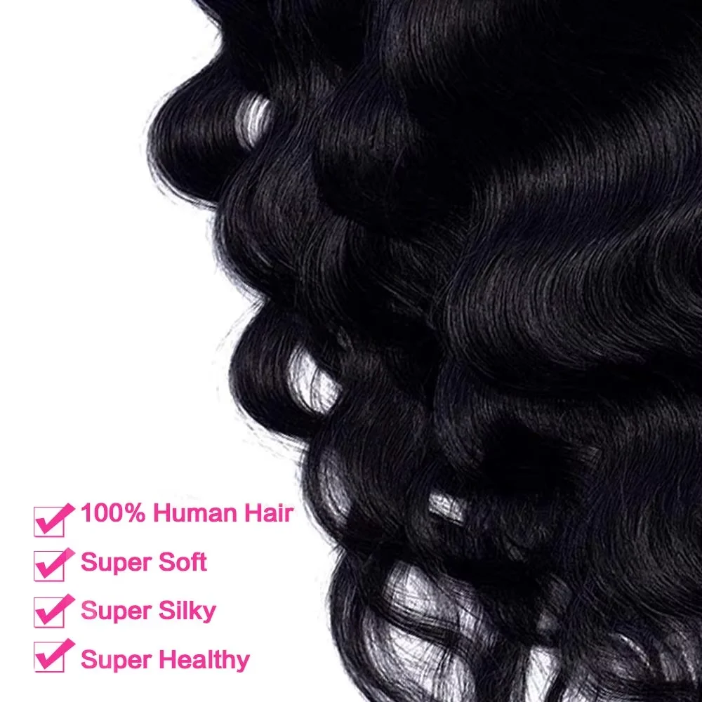 Body Wave Clip In Human Hair Extensions 120g/set Clips In Extension Full Head Brazilian Clip on Hair Extension for Women 1B# hair extensions