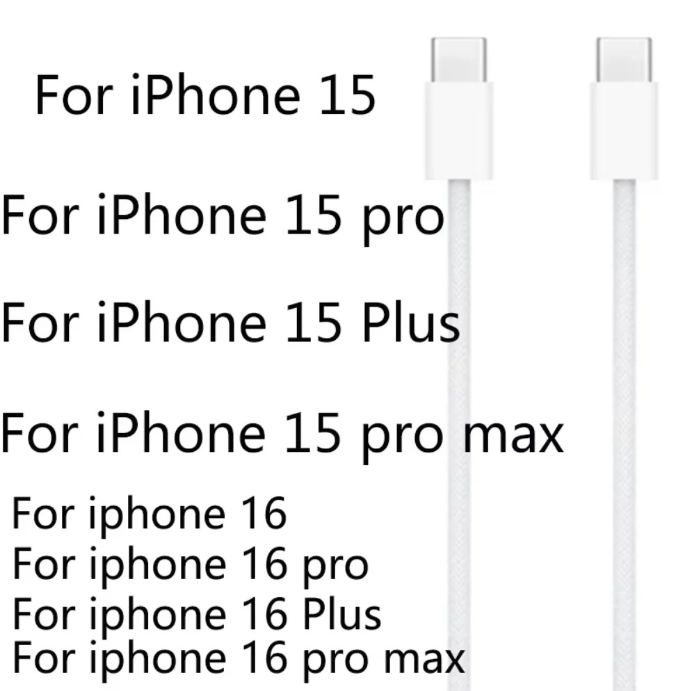 Power Adapter Original 20W USB-C Fast Charger Cable For iphone 16 15 14 13 mini Pro Max X 11 12 Plus