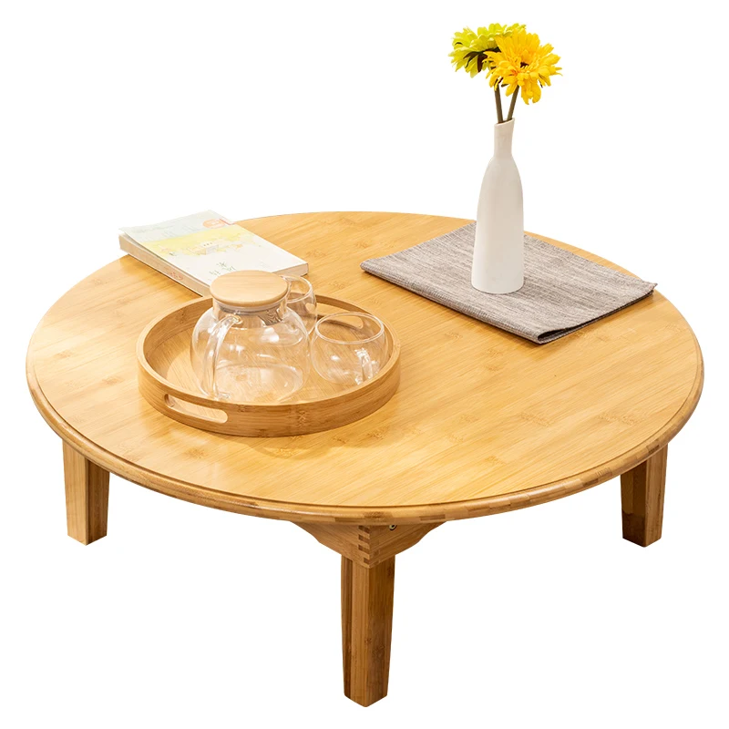 

Xl Folding Kang Table Tatami Small Table Bay Window Small Coffee Table Solid Wood round Folding Table