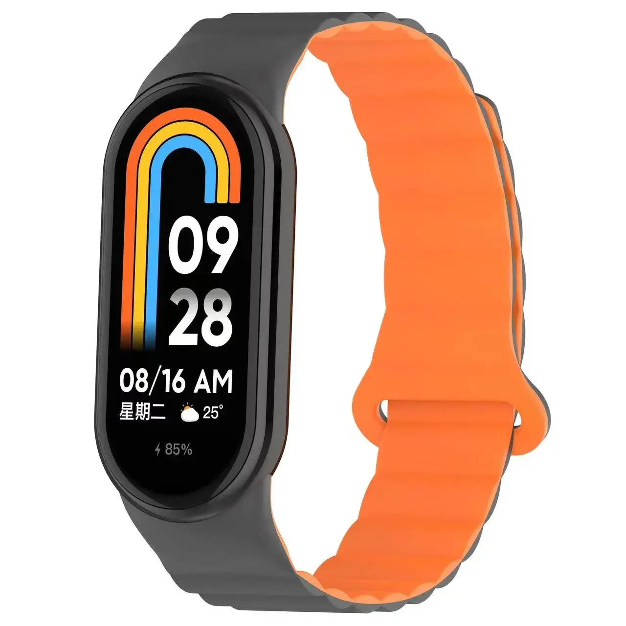 Magnetic Loop Silicone Strap for Sports Bracelet - Double Color Wristband Accessory