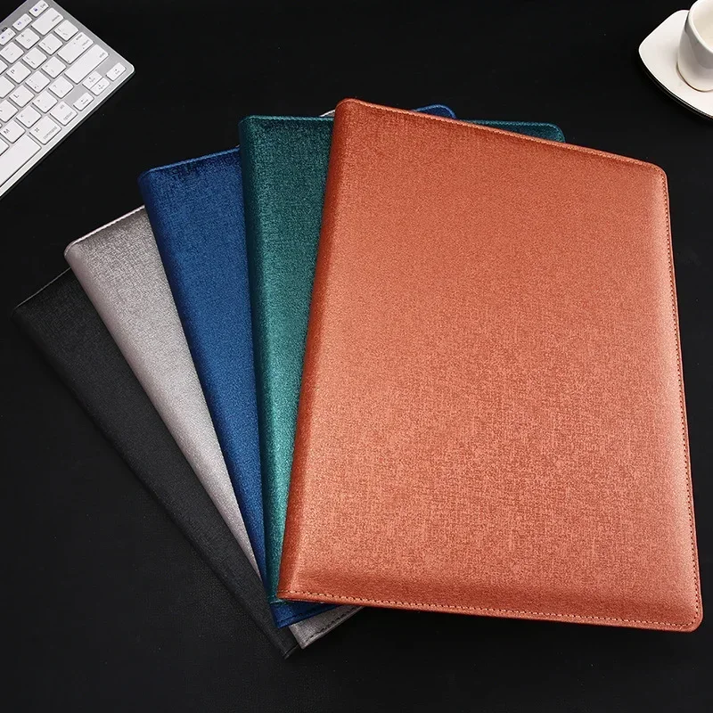 가죽 문서 정리함 파일 Padfolio PU 케이스 바인더, 사무실 비즈니스 관리자 폴더 패드