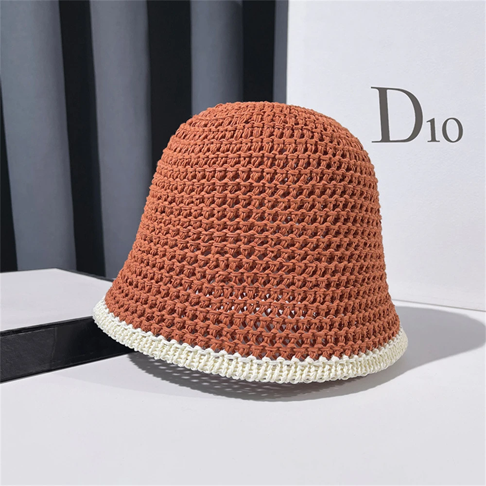 Japanischer Stil, einfacher Fischerhut, faltbar, geflochten, Sonnenschutz, Damenhüte, atmungsaktiv, für den täglichen Urlaub, Outdoor-Eimerhüte, Gorras – Detail 3