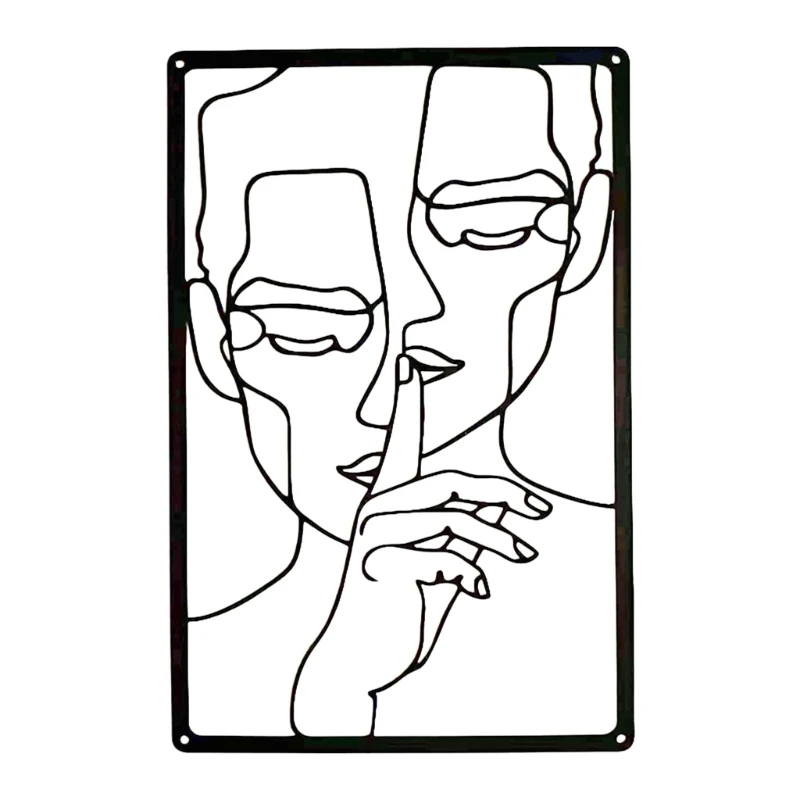 

Современный абстрактный мужской настенный декор для офисов, дома, устойчивый к ржавчине металлический художественный декор R7UB