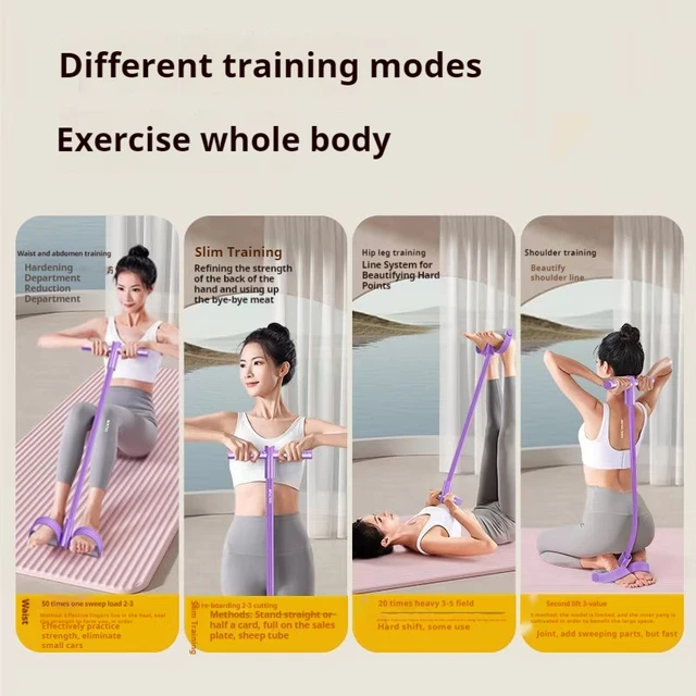 6-Tube Resistance Band Tension Rope Fitness Bands Elastic Yoga Pedal Puller For Sports Exercises At Gym 5