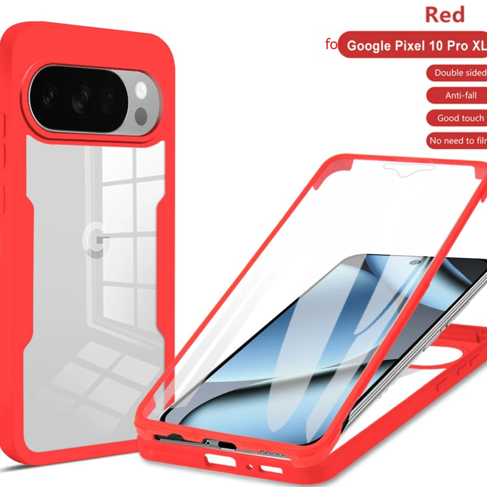 360 Full Protection Shockproof Clear Phone Case with Front and Back Coverage