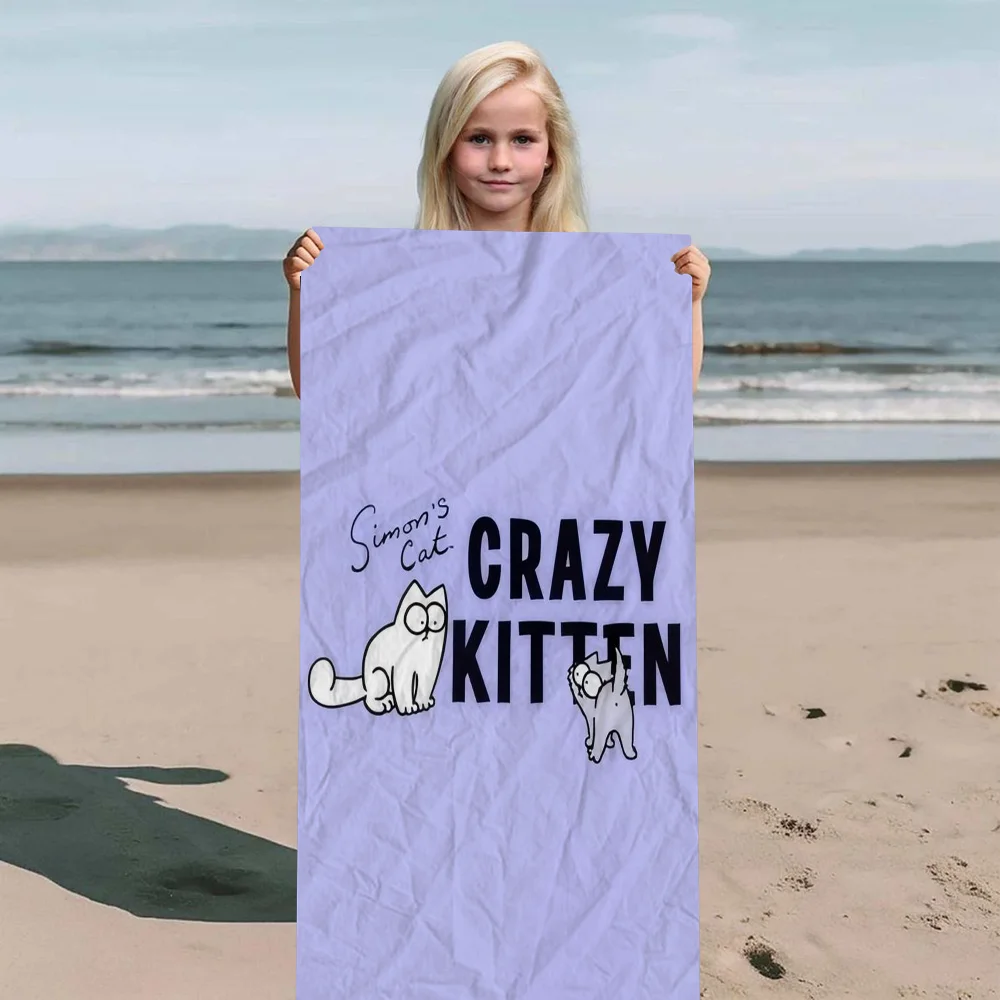Simon S Cat Microfiber Beach Towel Absorbent Quick Dry Soft Yoga Swimming Resort Mountain Climbing Towel 6