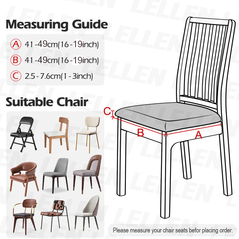 Chair Cover Real Waterproof Stretch Dining Room Seat Washable Jacquard for Home Hotel Kitchen