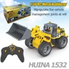 HUINA 9CH 1532 1/18 2.4GHz RC Metal Bulldozer RTR Front Loader Engineering Toy Remote Control Construction Tractork Vehicle 1