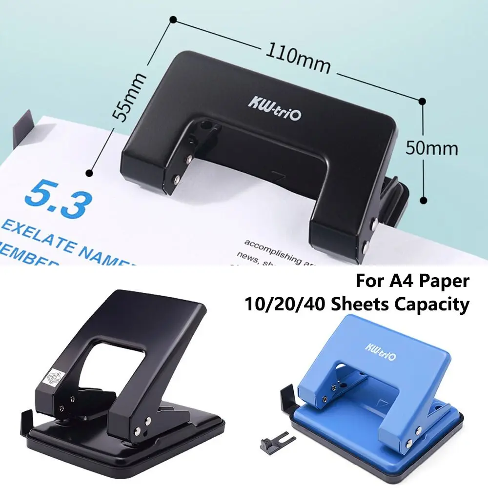 

School Notebook With 10/20/40 Sheets Diary Binding Capacity 6mm Loose Leaf Puncher For A4 2 Hole Puncher Paper Punch