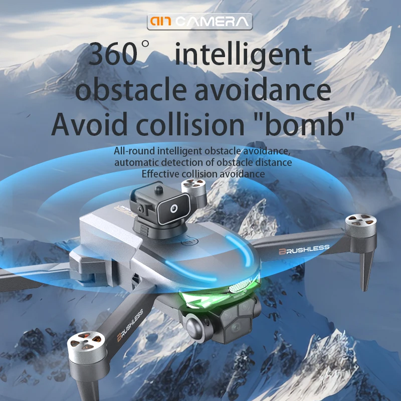A17 Drone 8K Professinal Met Hd Drie Camera Obstakel Vermijden Borstelloze Motor Gps 5G Wifi Rc Fpv Optische Stroom Quadcopter Speelgoed