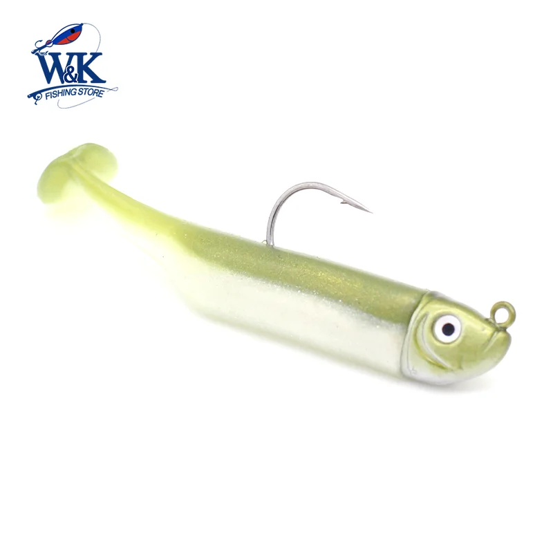 Lot De 6 Leurres Souples Pré-riggés - Tête Plombée 8 Cm - Pour Truite, Perche, Black-bass
