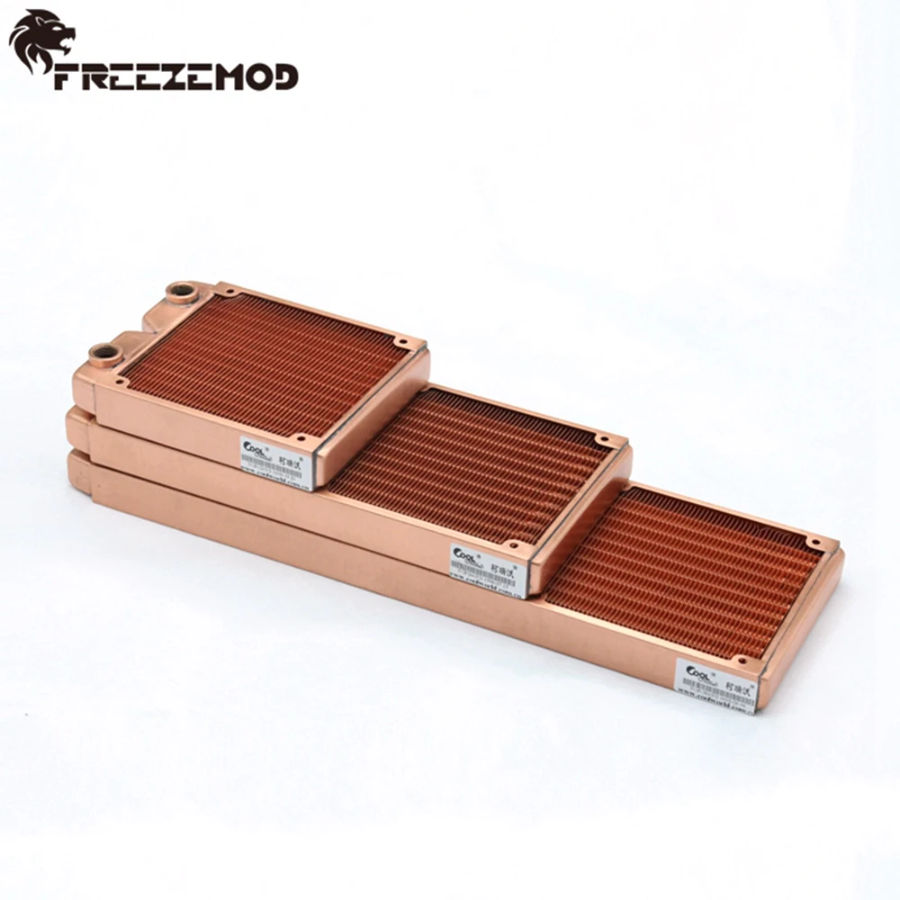 Zemod-radiador de Cobre Vermelho 240 mm para Ventiladores 12cm g1 Polegadas Rosca Espessura 24 mm Dissipador de Calor Refrigeração a Água Rohs Top240tg - Imagem 2