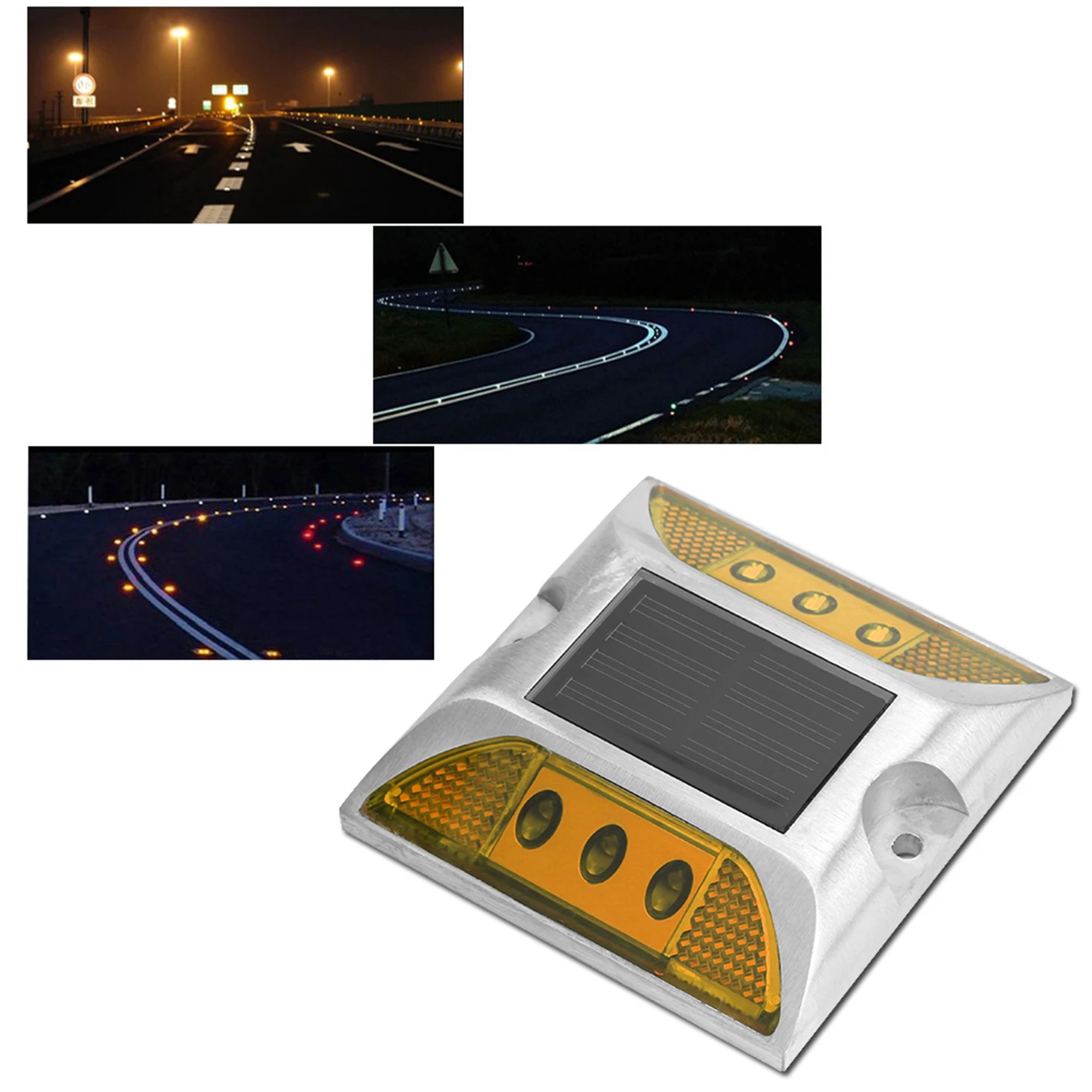 Solar Ground Lights LED Solar Power Ground Marker Lights Waterproof Outdoor Driveway Road Highway Spike Lamp