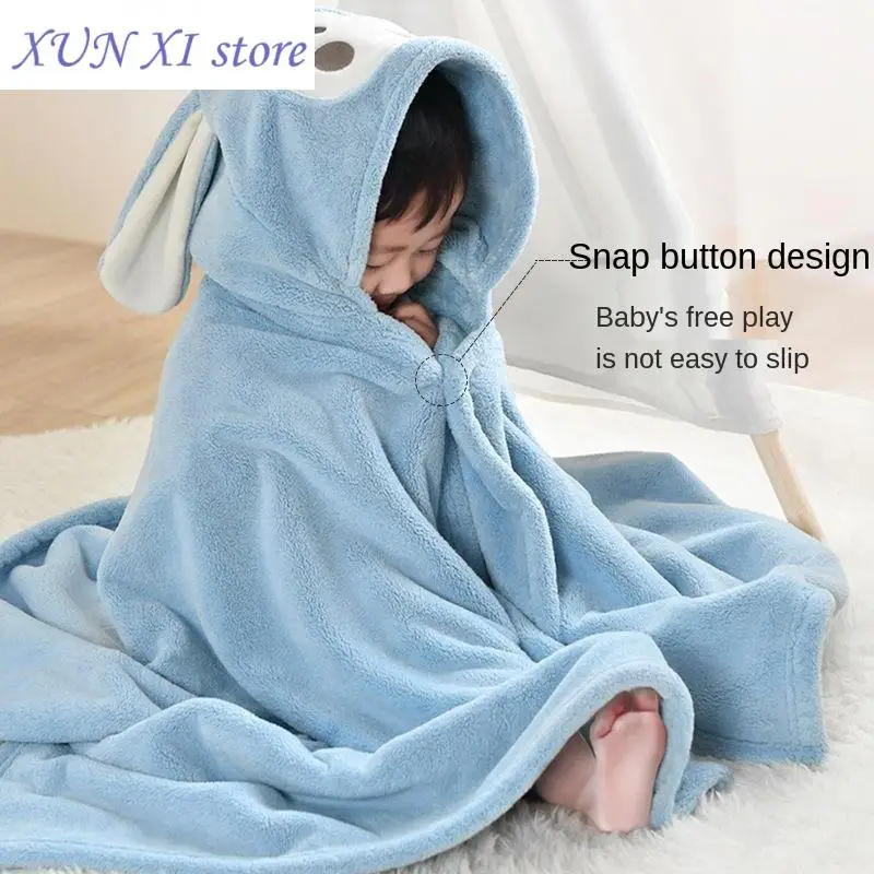 

Thickened Bath Towels Cute Children Newborn Baby Super Soft Absorbent Pure Cotton Hooded Cloak Bath Towel Can Be Worn Blanket