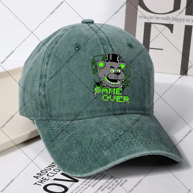 Washed Vintage Cartoon Graphic Cotton Baseball Cap - Fashionable Party Hat Gift
