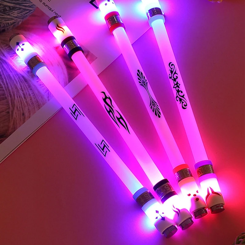 

Flexible LED Rotating Pen Spinning Pen Cell Batteries Powered Combinable Gift for Kids Students Adult Mental Workers