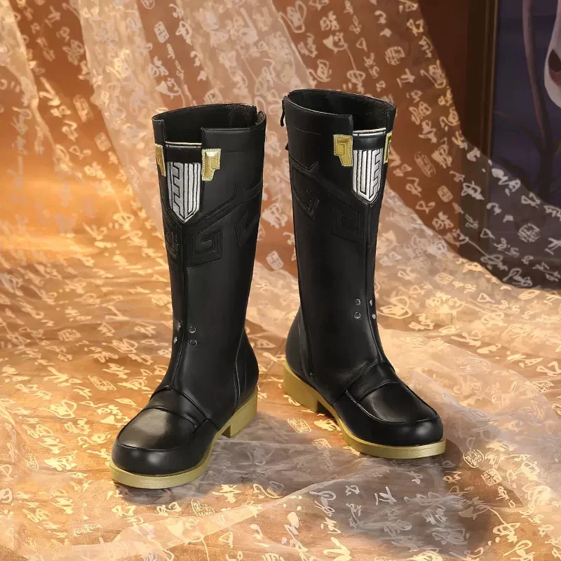 

Presale Customisation Cos Honkai: Star Rail Anime Game Cosplay Jing Yuan Men's High Boots Shoes Long Boots