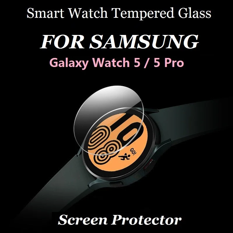 

3PCS Smart Watch Screen Protector for Samsung Galaxy Watch 5 Pro 45mm 44mm 40mm Round Tempered Glass Protective Film for Watch5