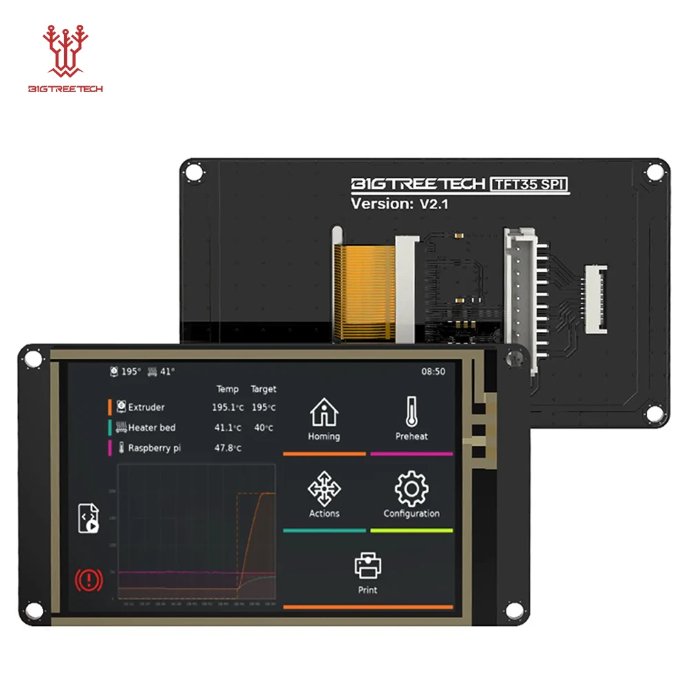 

BIGTREETECH TFT35 SPI V2.1 Touch Screen 3.5inch IO2CAN V1.0 Module 3D Printer Parts For CB1 Manta M4P/M8P Motherboard 3D Printer