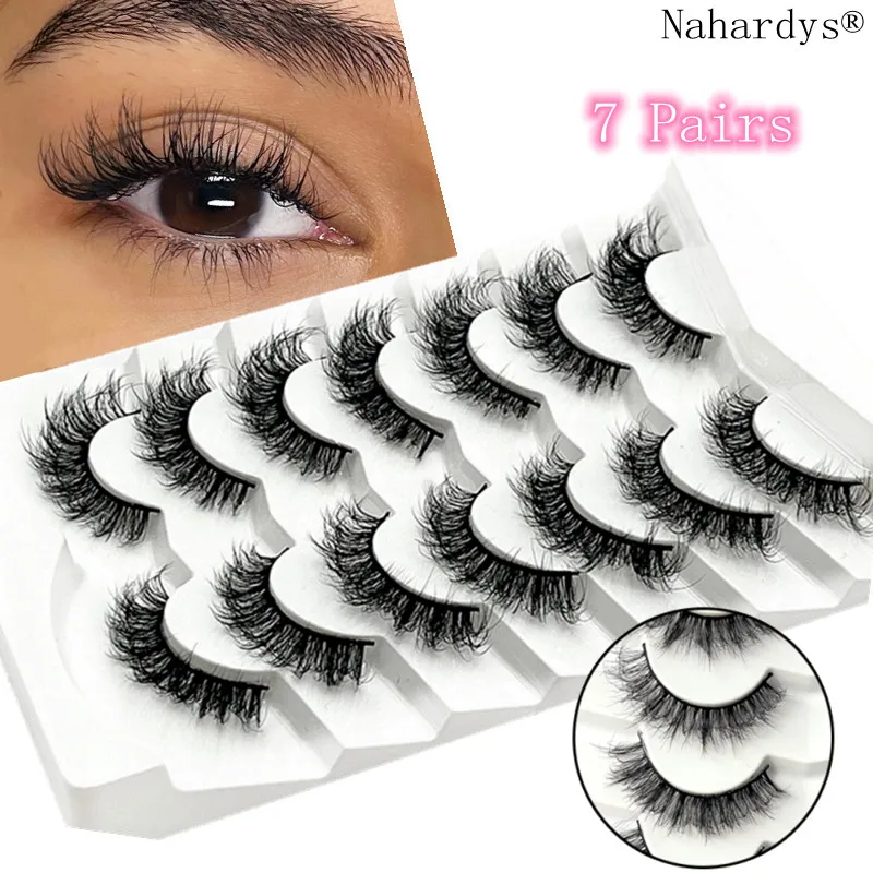 

Nahardys, 7 пар натуральных искусственных ресниц для красоты