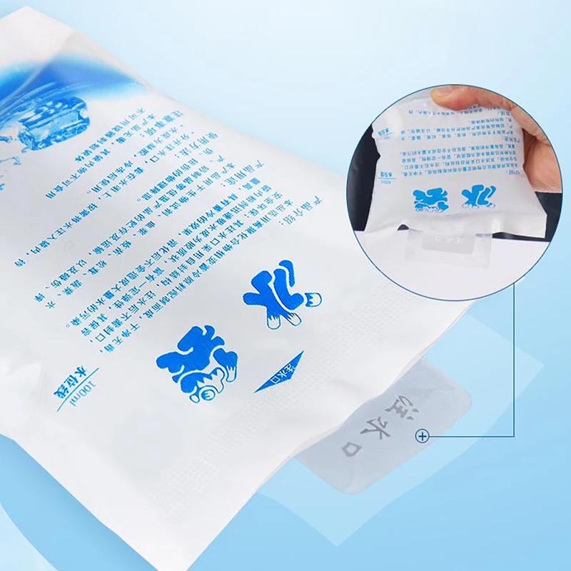 Reusable Gel Ice Pack Insulated Dry Cold Ice Pack Gel Cooling Bag Food Fresh