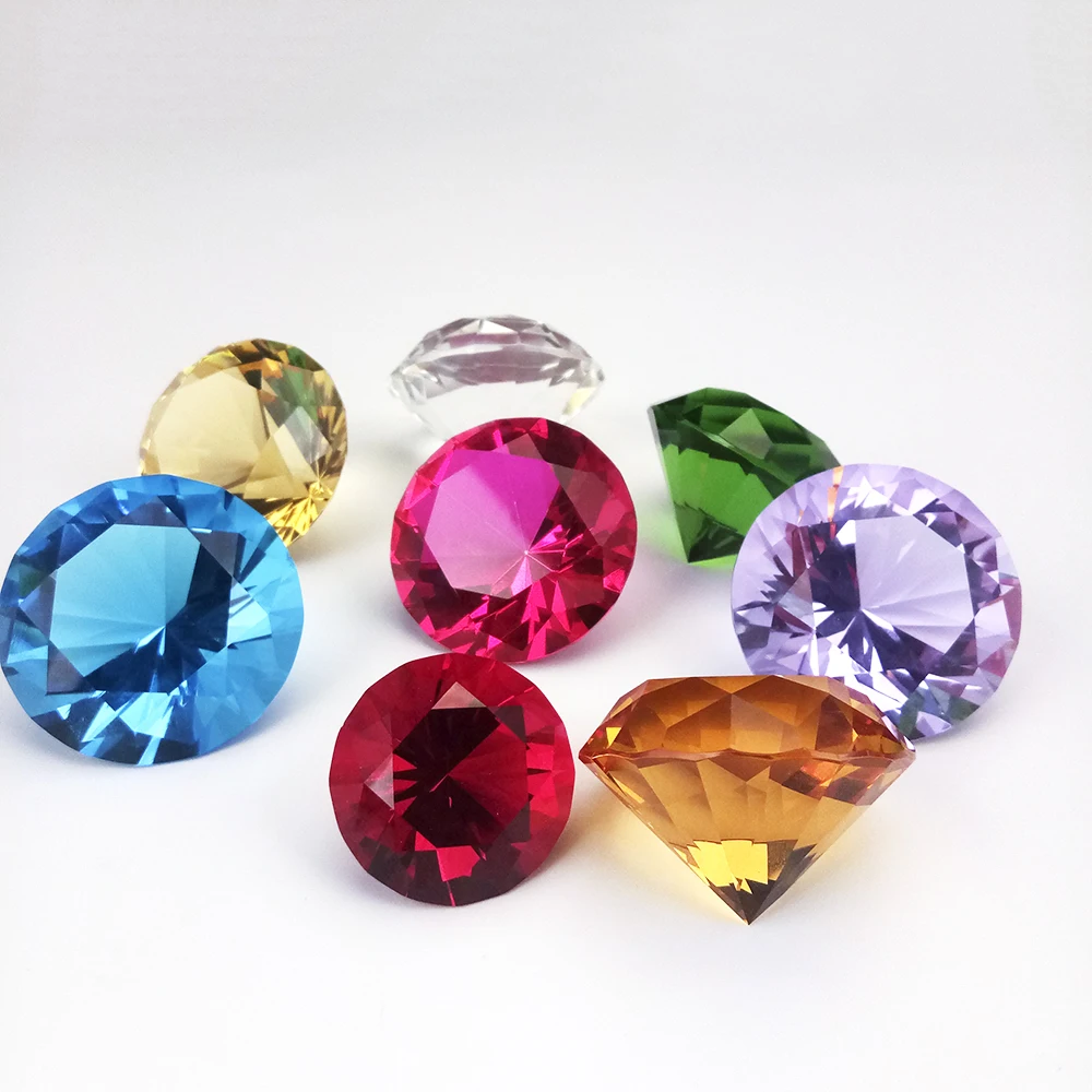 Vibrant Crystal Diamond Paperweight and Ornament Gift