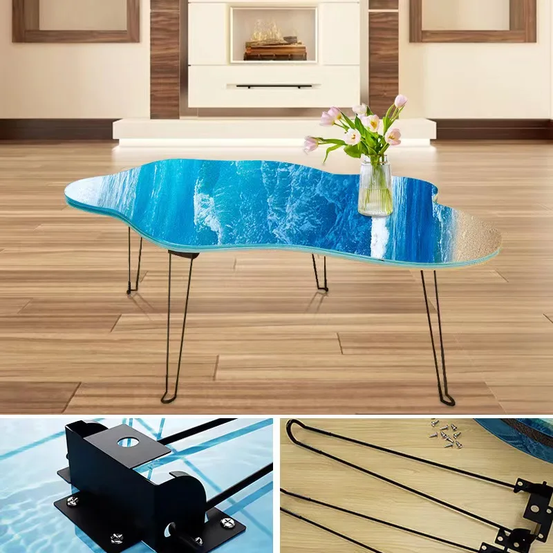 61cm Irregular Mirror Large Ocean River Table Epoxy Silicone Resin Mold Diy Epoxy Resin Pouring Process Home Decor Crafts