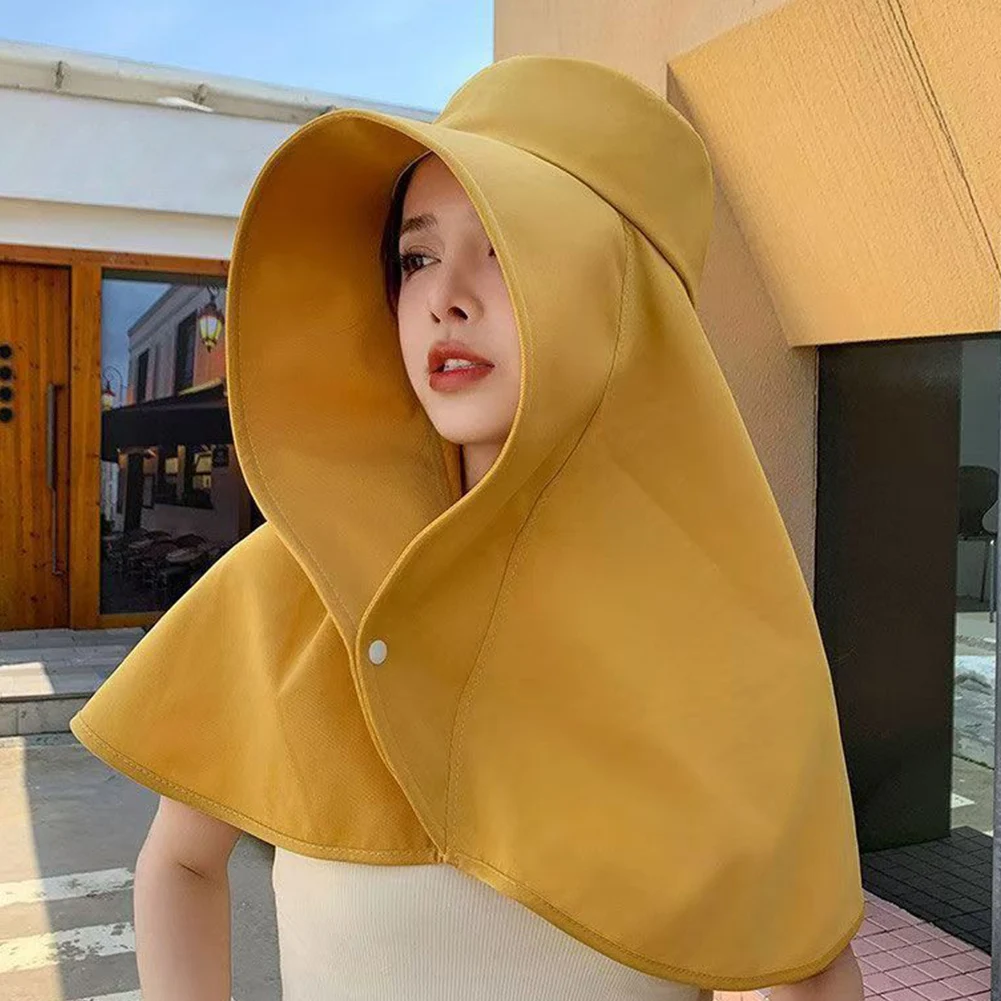 와이드 브림 숄 모자 여름 보호용 선 바이저 캡 야외 등산 낚시용 다목적 접이식 버킷 모자