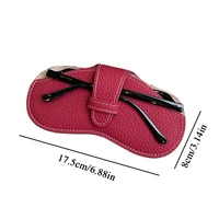 Étui à lunettes en cuir souple pour femmes, sac à lunettes Portable, boîte à lunettes de soleil, accessoires, étui de protection solide pour lunettes, pochette 6