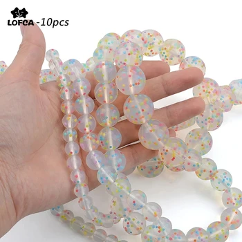 LOFCA-새로운 색종이 구슬 실리콘 BPA 무료 아기 Teethers, 20 개 스프링클 육각 느슨한 구슬 둥근 모양의 아기 젖니 젖꼭지