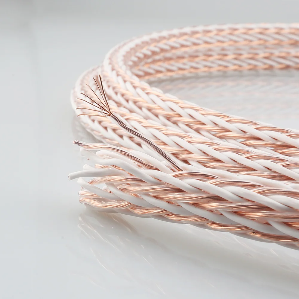 24 Cores Twist 12TC OCC pure copper Speaker Bulk Cable Hi-End Power Cord For Amplifier CD DVD Player Phono Hifi Audio DIY Wire
