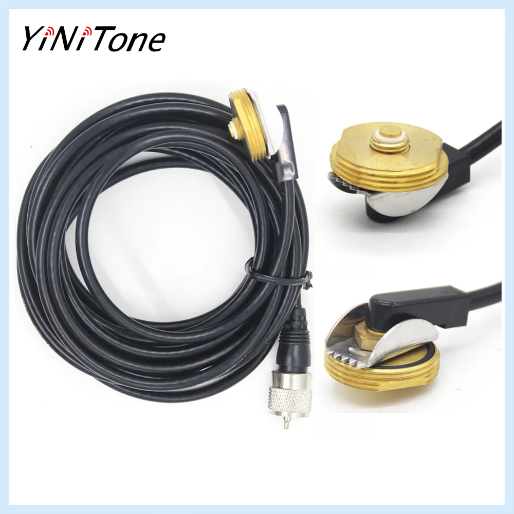 Pl259 Cb Radio Nmo Antenna Staffa Di Montaggio 5M Rg58 Cavo Di Prolunga Per Walkie Talkie Autoradio