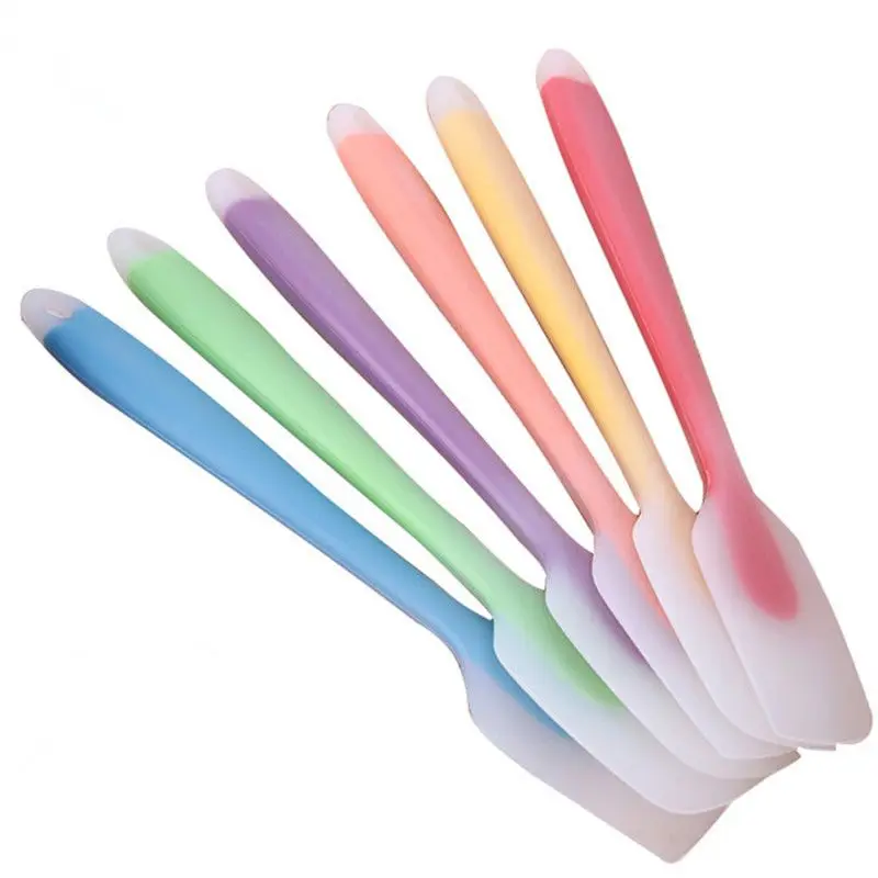 Silicone Spatula Baking Tools Translucent Mini Scraper Cream Heat-Resistant Kitchen Utensils Smoother Decorator