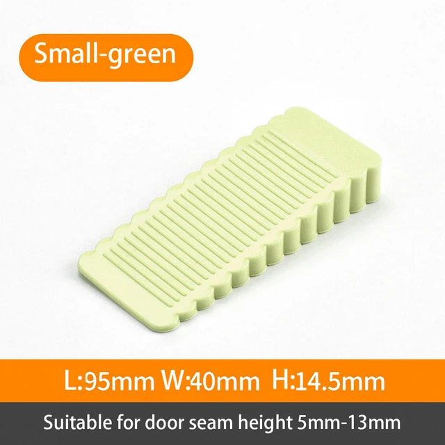 Mute Non-punch Silicone Door Stopper Touch Toilet Wall Absorption Door Plug Anti-bump Door Holder Gear Gate Resistance Door Stop Small Green