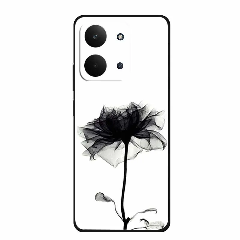 Sleek Black Silicone Soft TPU Phone Case - Protective Back Cover